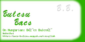 bulcsu bacs business card